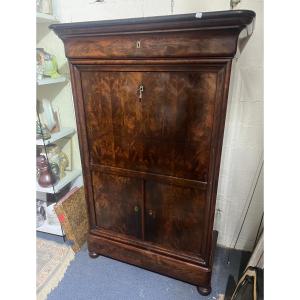 Louis Philippe Period Mahogany Drop-front Secretary Desk
