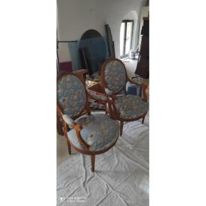 Beautiful Pair Of L XVI Style Armchairs