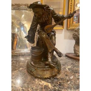 Bernard Sébastien Adrien Steüer (1853-1913) "ballad To The Moon" – Bronze