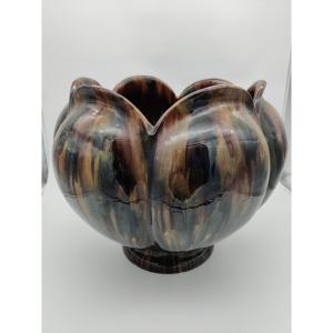 Glazed Ceramic Flowerpot 