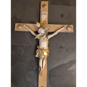 Polychrome Wooden Christ 