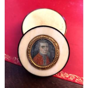 Snuffbox With Miniature 18th Century
