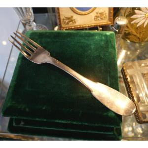 Cassan De Floyrac Family Silver Fork, 18th Century