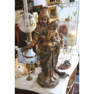 Virgin And Child In Cardboard Paste, Late 18th Century 