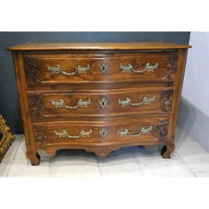 Large Regency Walnut Commode, 18th Century