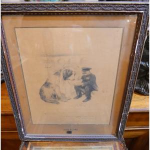 Drawing By Abel Faivre, Early 20th Century