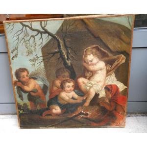 Children Near The Fire Hst 18th