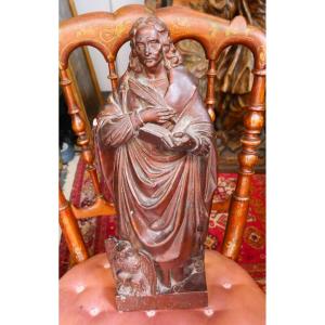 19th Century Terracotta Saint John