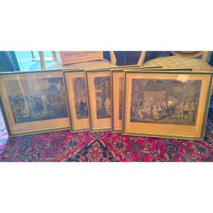 Series Of Engravings By Jm Jazet, 19th-century Engraver