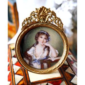 Miniature Attributed To Jean Urbain Guerin, 18th Century