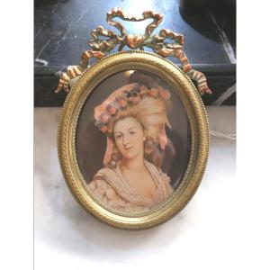 Miniature Portrait Of Mme De Lamballe 19th Century