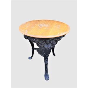 Cast Iron Pedestal Table Around 1880 XIXth Century