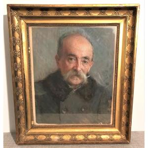 Pastel Painting Portrait Of A Man Dated 1926