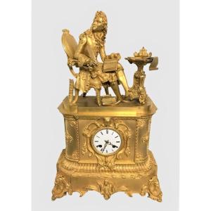 Large And Important Pendulum In Gilt Bronze Period Mid XIXth Century