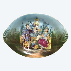 Chinese Dish In 19th Century Limoges Porcelain