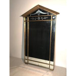 Directoire Style Mirror In Gold Metal