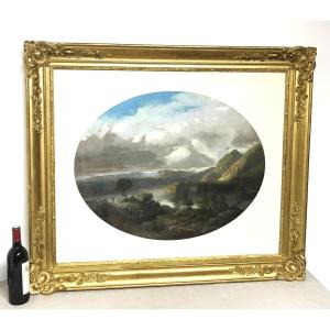 Pastel Painting On Canvas Animated Landscape