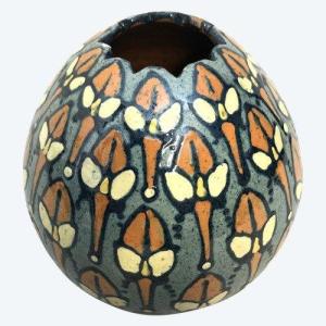 Paul Jacquet Enamelled Ceramic Vase 1930