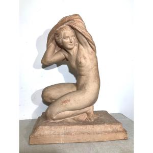 Terracotta Dimitri Chiparus, Bather