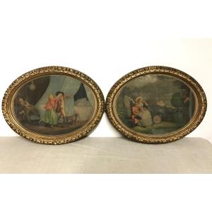 Pair Of Engravings Of Naughty Scenes