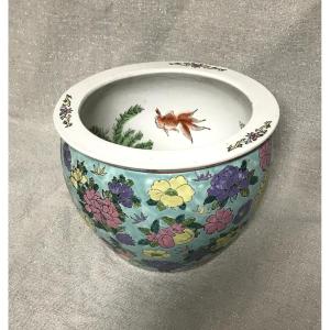 Enameled Porcelain Fish Basin
