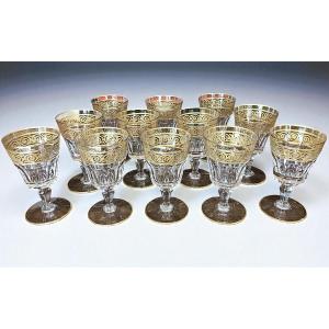 12 Baccarat Crystal Wine Glasses, Eldorado Model