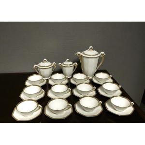 Art Deco Limoges Porcelain Coffee Service