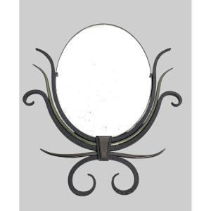 Wrought Iron And Brass Mirror