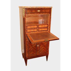 Satin Marquetry Secretary Desk By Charles Bernel, Paris, 1913