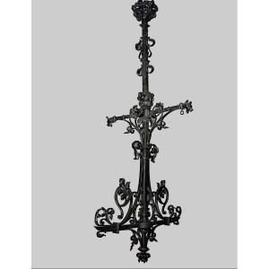 Neo-gothic Bronze Chandelier 