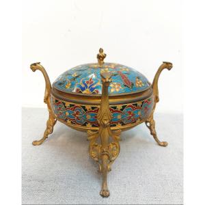 Bonbonnière Cloisonné Enamel F. Barbedienne