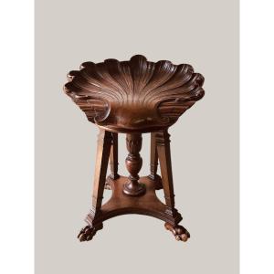 Harpist's Stool In Walnut