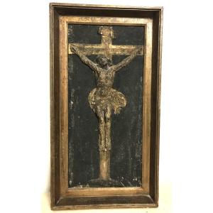 Carved Wooden Crucifix Of Christ, 18th Century Or Earlier