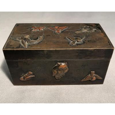 Japanese Inkwell In Bronze XIXth Century