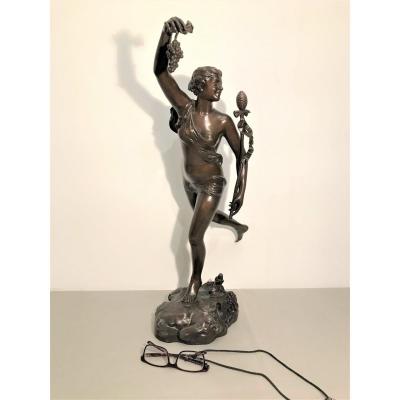 Female Bronze Allegory Of The Harvest Late 19th Early 20th Century Signed R.de Gontaut Biron