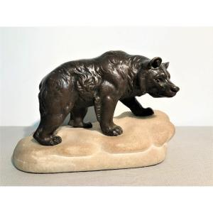Bronze Bear Signed Chemin Joseph François XIXth Century