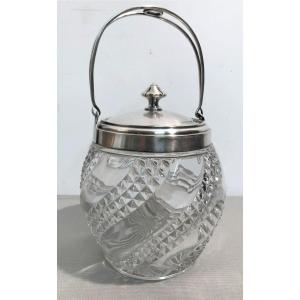 Biscuit Bucket Signed Baccarat In Crystal Goldsmith Boulanger XIXth Century