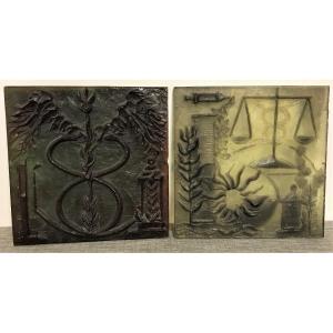 Resin Panels Symbols Of Medicine By Jp Aury Visual Artist 1969