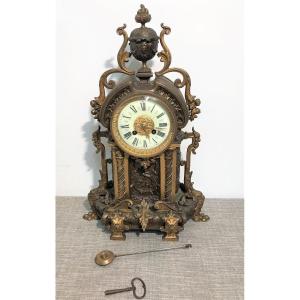 Pendulum Terminal In Bronze, Napoleon III Period