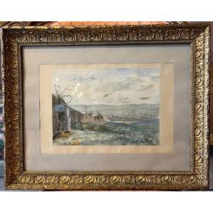 Watercolor Buttes Montmartre, Paul Méry 1882