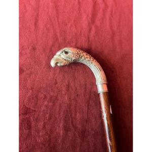 Antique Silver Parrot Cane