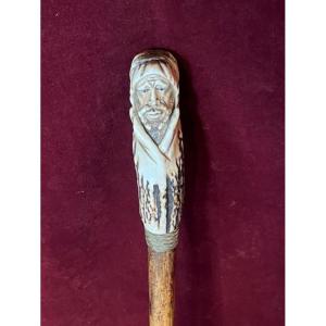 Antique Walking Stick With A Berber Head