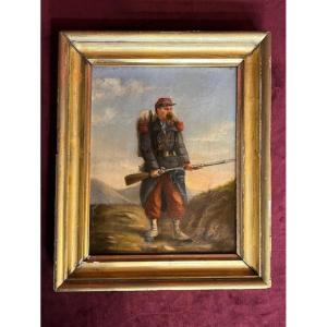 Painting Of A 19th-century French Soldier 
