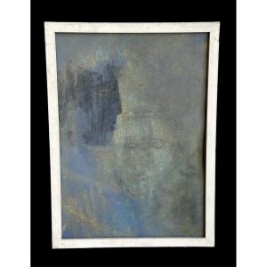 Pastel By Numa Patlagean 1925 Russian Sculptor 1888-1961 Paris School