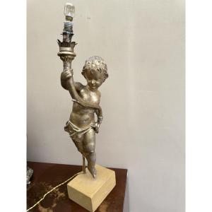 Gilded Wooden Cupid, Italy, 18th Century