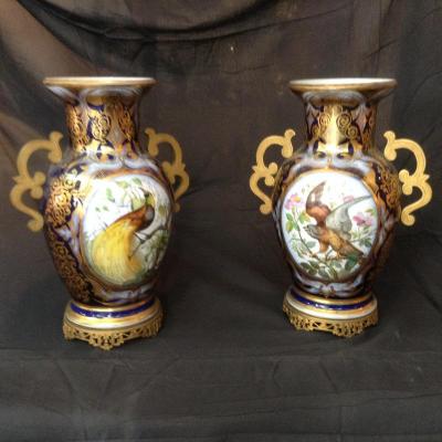 Paire De Vases en porcelaine XIXe