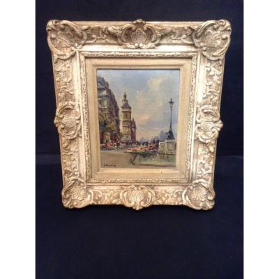 Peinture Quai De Seine Paris - Marché Aux Fleurs De Julian Brosius