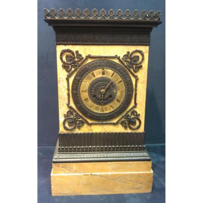 Castel Pendulum High Quality Bronze Patina Nineteenth's Century