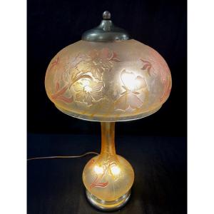 Glass Paste Lamp Flowers And Butterflies