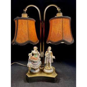 Romantic Lamp 2 Porcelain Characters